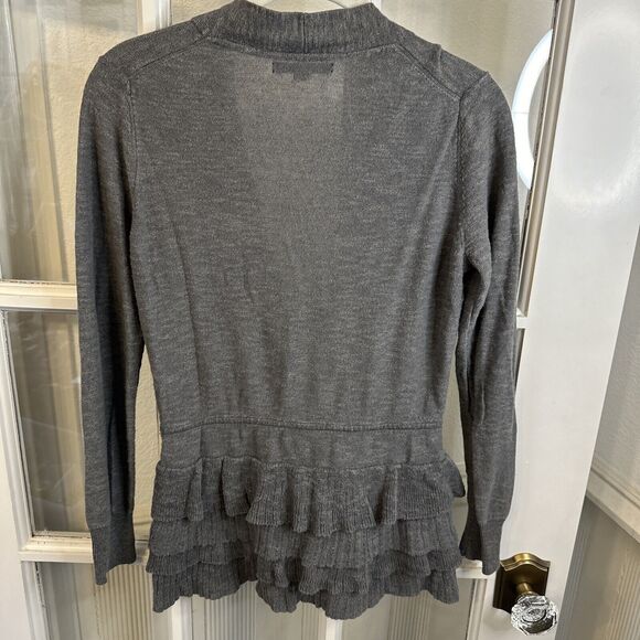 Banana Republic Cotton Linen Layered Bohemian Open Womens Front Cardigan XS - Picture 8 of 11